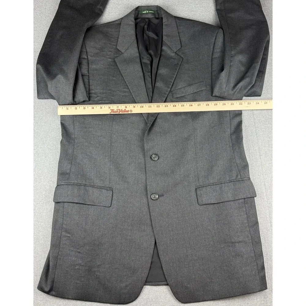 Lauren Ralph Lauren Wool Blazer Sport Coat Gray 2 Button Made Canada Men's